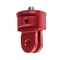 Universal Tripod Adapter for Action Cameras - 1 / 4 Inch Screw - Black And Red thumbnail