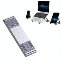 Foldable Metal Laptop Stand for Cooling and Ergonomic - Silver thumbnail