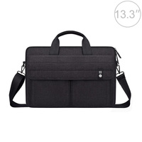 13.3 Inch Laptop Carrying Bag with Shoulder Strap - Handheld Briefcase Style - Grey thumbnail