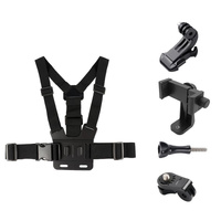 Adjustable Body Mount Belt with Phone Clamp for Action Cameras and Smartphones thumbnail