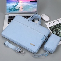 12 Laptop Handbag with Shoulder Strap and Power Bag - Inner Bag - Blue thumbnail