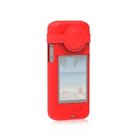 Silicone Protective Case with Lens Cover for Insta360 X3 - Black thumbnail
