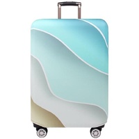 Protective Elastic Luggage Covers - 25-28 Inch - Resistant to Abrasion and Dust - Blue Ripple thumbnail