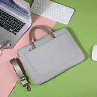 13-13.3 Inch Laptop Bag Crossbody Briefcase in Oxford Cloth - Gray - 15 - 16.1 Inch thumbnail