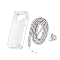 Clear Soft Tpu Protective Case for Insta360 X4 - 1.5mm Thickness - Clear Black - With Neck Strap thumbnail