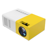 Portable Mini Led Home Theater Projector - 15 Ansi Lumens 1920X1080P - Black White thumbnail