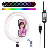 10.2 Curved Led Ring Light with Tripod & Remote for Vlogging & Photography - Black thumbnail