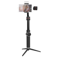 3-axis Gimbal Stabilizer with Tripod Mount & Fill Light for Smartphones - Black thumbnail