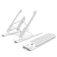 Foldable Laptop Stand for Desktop Cooling and Lifting - Black thumbnail