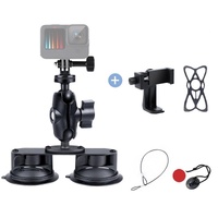 Universal Dual Suction Cup Mount for Action Cameras and Smartphones thumbnail