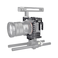 Video Camera Cage Stabilizer For Sony A7K / A72 / A73 / A7S2 / A7R3 / A7R2 / A7X Black thumbnail