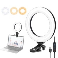 6.2 Dual-colour Ring Light with Usb 3 Modes Monitor Clip - Black thumbnail