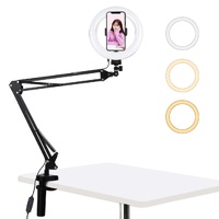 7.9 Ring Light with Usb 3 Modes Dual Colour Phone Clamp thumbnail