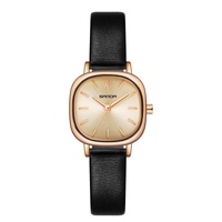 Women Oval Dial Quartz Watch with Simple Bar Scale - Belt Green thumbnail
