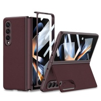 Foldable Leather Case with Stand for Samsung Galaxy z Fold 4 - Ultra Thin - Carbon Fiber thumbnail