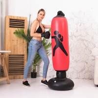 Vertical Inflatable Non-Tumbler Boxing Column - 160Cm Height - Black thumbnail