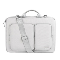 13.3 Inch Detachable Shoulder Laptop Bag - Thickened Polyester - Silver Gray thumbnail