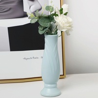 Imitation Porcelain Petal Vase for Drop-proof Home Decor - White thumbnail
