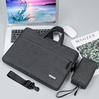 13.3 Inch Inner Bag for Handbag or Laptop with Shoulder Strap and Power Bag - Grey thumbnail