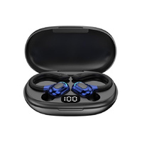 Wireless Bluetooth Earphones with Charging Case - F8 - Blue Double Ear thumbnail