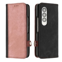 Leather Phone Case with Side Buckle for Samsung Galaxy z Fold 4 / 5g - Brown thumbnail