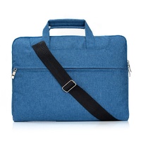 15.4 Inch Laptop Bag - Portable one Shoulder Zipper for Macbook Samsung Sony Dell Alienware Chuwi Asus Hp - Dark Blue thumbnail
