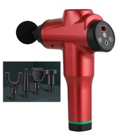 Portable Fascia Massage Gun For Muscle Relaxation - 12 Gears Red thumbnail
