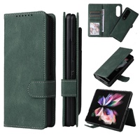 Foldable Leather Case for Samsung Galaxy z Fold 4 / 5g - Detachable - Blue thumbnail