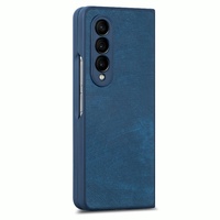 Vintage Leather Fold Case for Samsung Galaxy z Fold 4 - Black thumbnail