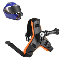 Universal Chin Strap Mount for Action Cameras - Orange thumbnail