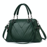Soft Leather Geometric Handbag - Colourblock - Rubber Pink thumbnail
