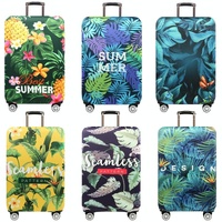 Stretchy Luggage Dust Cover - Durable & Protective - Size l - Sword Leaf Forest - L thumbnail