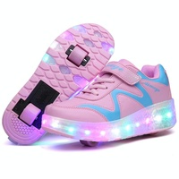 Rechargeable Led Roller Skates - Pink Size 30 thumbnail