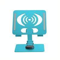 Foldable Rotating Laptop / Tablet Stand - Aluminum Alloy - Grey thumbnail