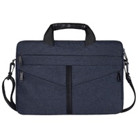 Stylish Zipper Laptop Bag With Shoulder Strap - Durable & Breathable - Light Grey thumbnail
