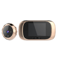 2.8 Lcd Screen Cat Eye Doorbell With Night Vision - Gold thumbnail