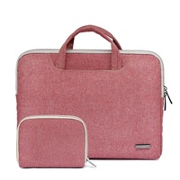 13.3 Inch Simple Business Laptop Bag With Liner - Ls-116 - Canvas Diamond Lattice Light Green thumbnail