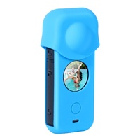 Full Body Dust Proof Silicone Protective Case for Insta360 one X2 - Blue thumbnail