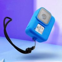 Gopro Hero8 Silicone Case with Wrist Strap - Protective Cover - Blue thumbnail