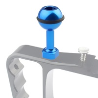 Universal 1 / 4 Ball Adapter for Action Cameras - Compatible with Gopro Insta360 Dji and More - 2.5cm Diameter - Blue thumbnail
