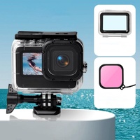 Waterproof Touch Case with Colour Lens Filter for Gopro Hero10 / Hero9 - Purple thumbnail