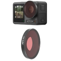 Underwater Lens Filter for Dji Action 3 - Diving - Red thumbnail
