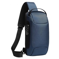 Waterproof Anti Theft Crossbody Chest Bag Men Oxford Cloth 34X18X10Cm - Red thumbnail