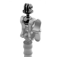 Aluminum Ball Head Adapter for Gopro Insta360 Dji Action Cameras - 2.5cm Diameter - Red thumbnail