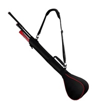 Portable Foldable Golf Ball Bag - Nylon - Black Red thumbnail