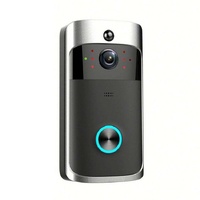 Smart Wifi Video Doorbell With Night Vision & Wide-Angle Camera - 720P Low Power Mobile Remote - Silver thumbnail