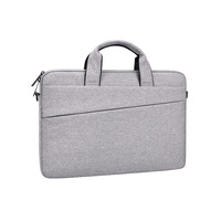Portable 13.3 Laptop / Tablet Bag With Dual Pockets And Soft Handle - Navy Blue thumbnail