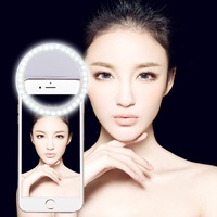 Adjustable Clip Beauty Light for Smartphones - Usb Cable - White thumbnail