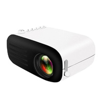 Portable Mini Led Projector For Home Theater - Av / Sd / Hdmi - Black White thumbnail