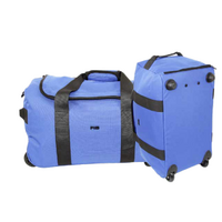 60L FIB Wheeled Travel Duffle Duffel Bag Luggage - Medium (Blue) thumbnail